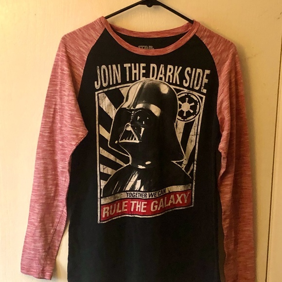 Star Wars unisex red and black Darth Vader Long Sleeved Tee - Picture 2 of 11